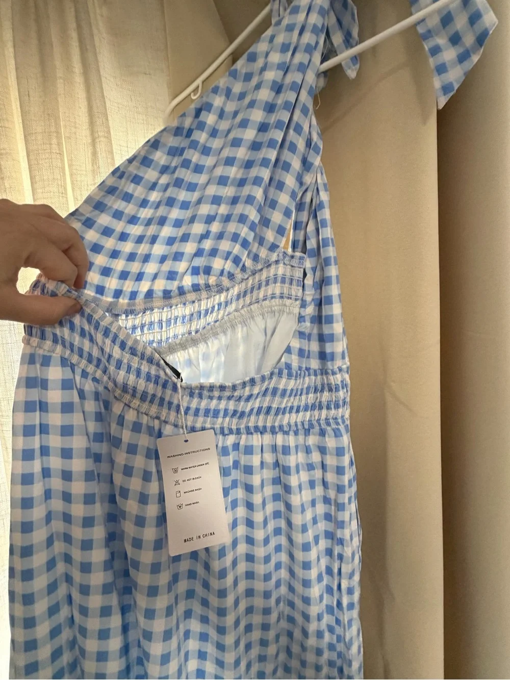 NWT | Zesica Gingham Halter Maxi Dress XL | Cottagecore